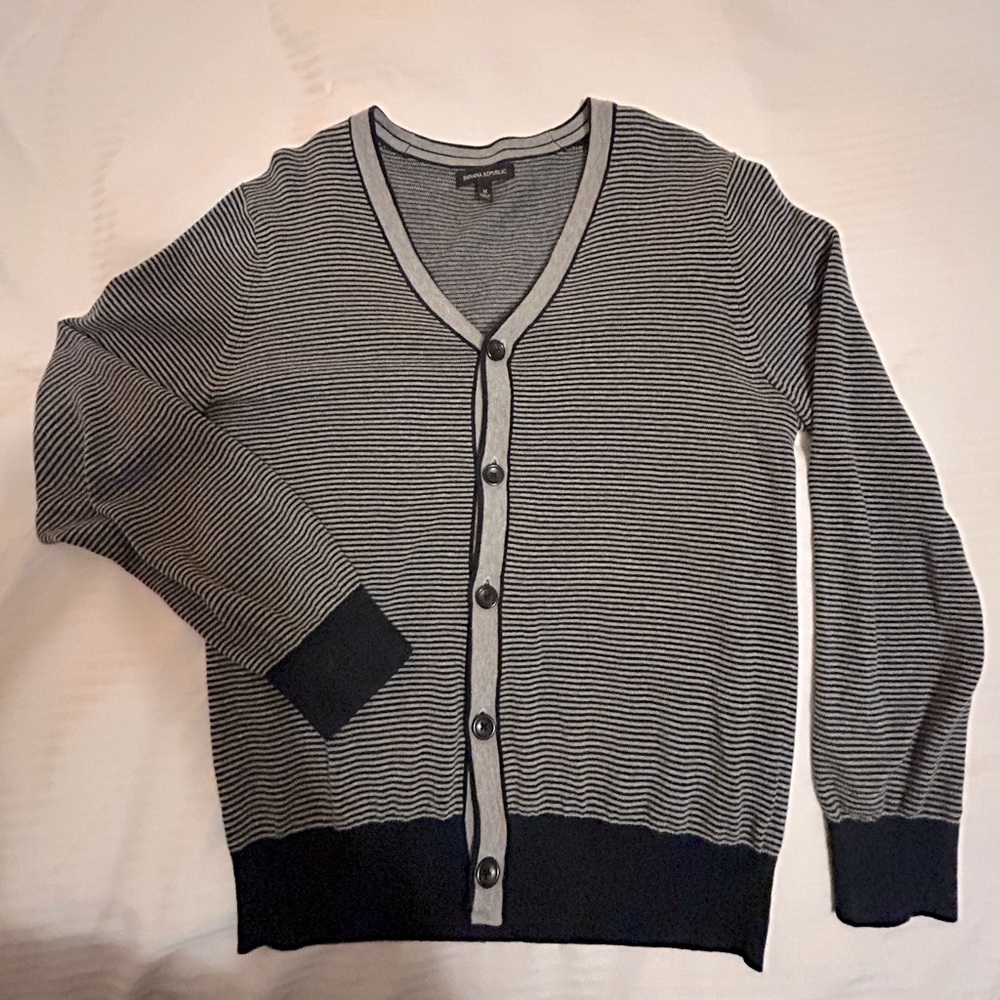 Banana Republic | Striped Linen Blend Cardigan